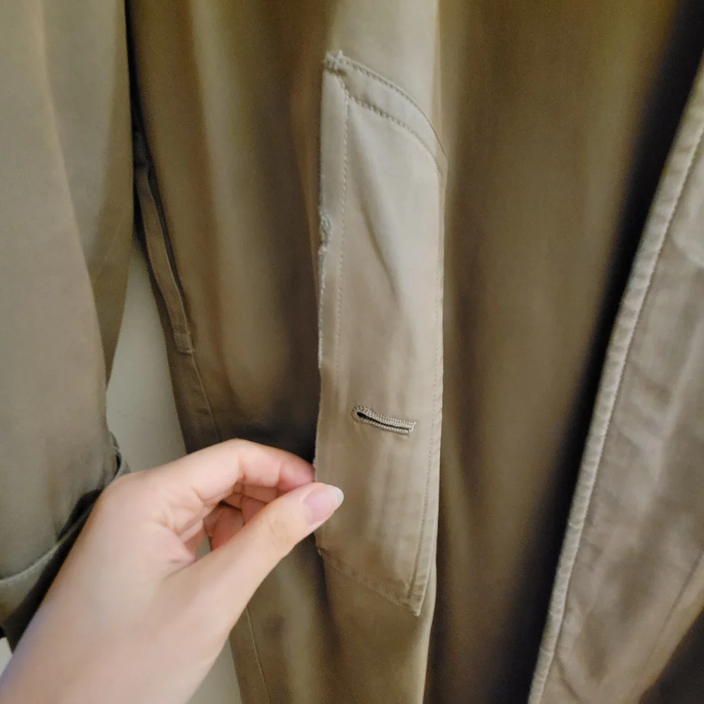 Men's Beige Trench Coat - Picture 8 of 8